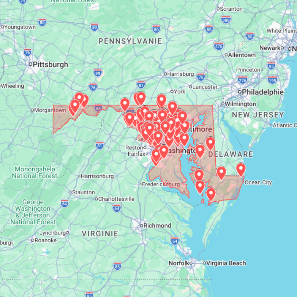 Maryland Urbex Map (USA) - Urban Exploration