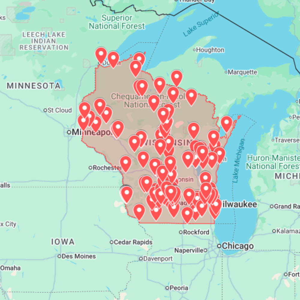 Urbex Map Wisconsin, United States (USA) - Urban Exploration