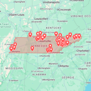 Tennessee Urbex Map (USA) - Urban Exploration