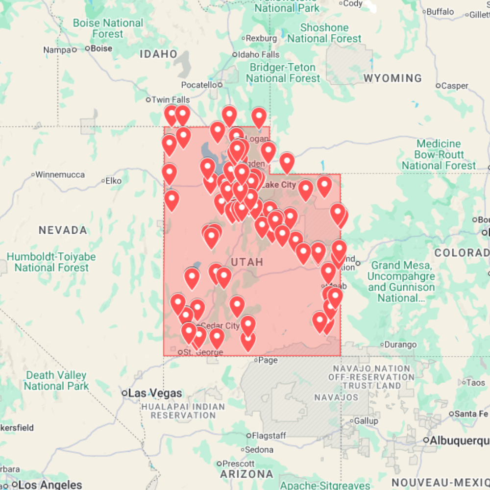 Utah Urbex Map (USA) - Urban Exploration