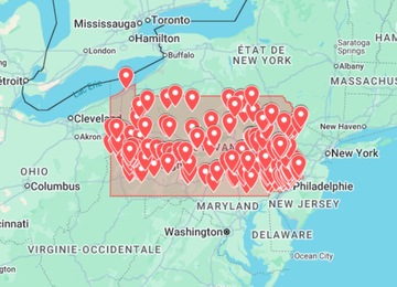 Pennsylvania Urbex Map product preview